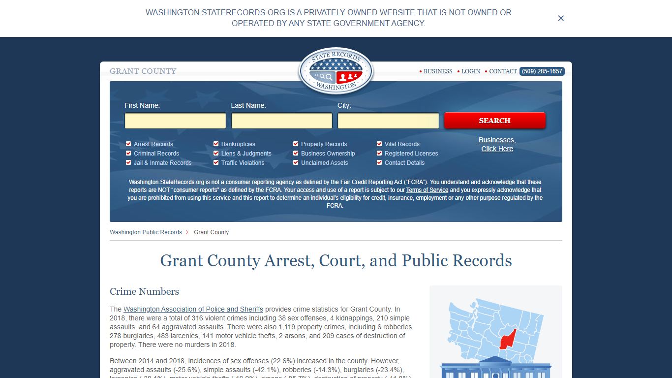 Grant County Arrest, Court, and Public Records